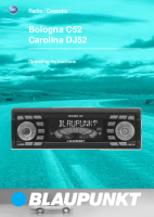 Blaupunkt Carolina-DJ-52 - Owners Manual